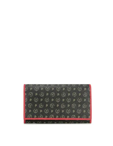 Pollini heritage wallet large black-red