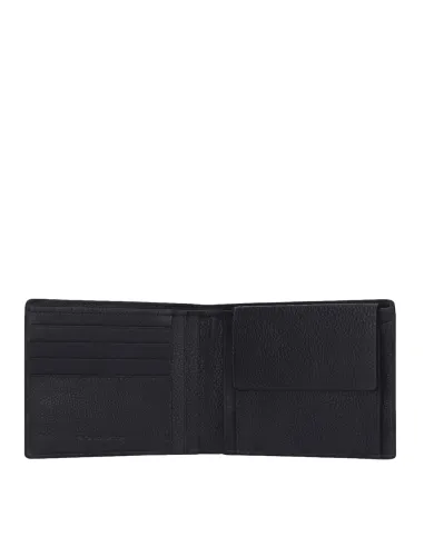Piquadro Men's wallet with coin pocket black