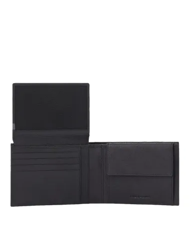 Piquadro Keith Men's wallet in recycled with flip up ID window black