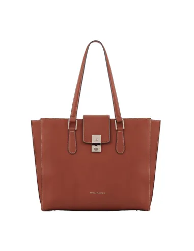 Piquadro Dafne 15.6" computer leather shopping bag brown