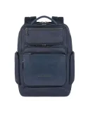 Piquadro Mac-Beth Rucksack aus Stoff und Leder blau