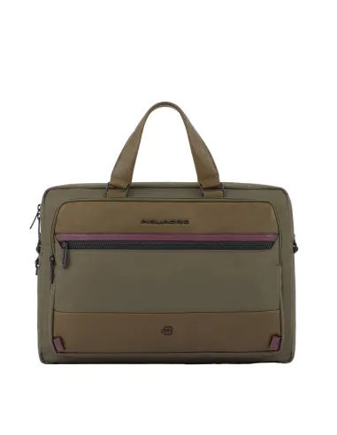 Piquadro Keith Two-handles briefcase green