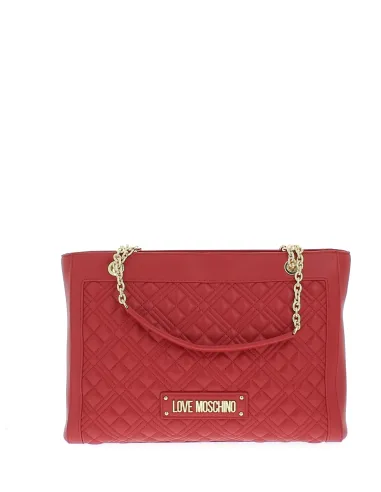 Love Moschino Gesteppte Einkaufstasche rot