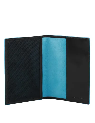 Piquadro Blue Square Leder Reisepasshalter schwarz