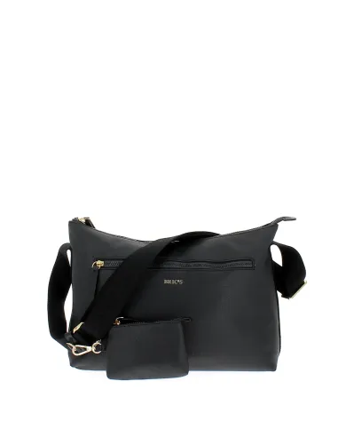 Brics Marta Shoulder bag with front pocket black