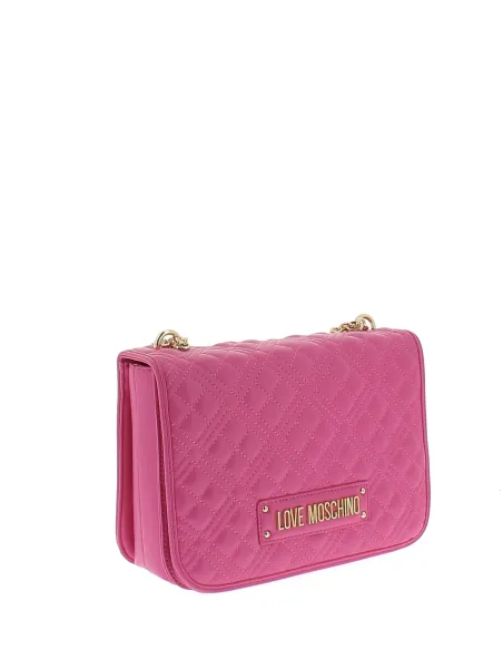 Love Moschino quilted shoulder bag fuchsia