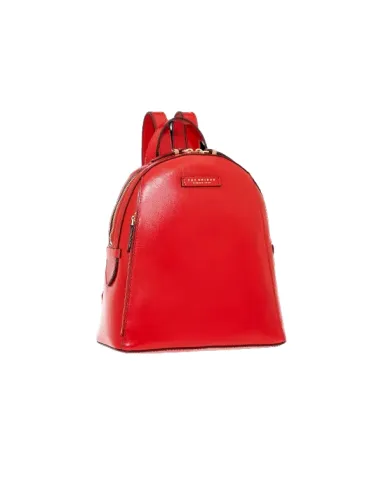 Leder-Rucksack für Frauen, rot The Bridge Costanza