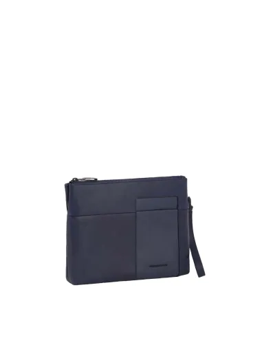 Pochette uomo in pelle porta iPad® Piquadro Finn blu