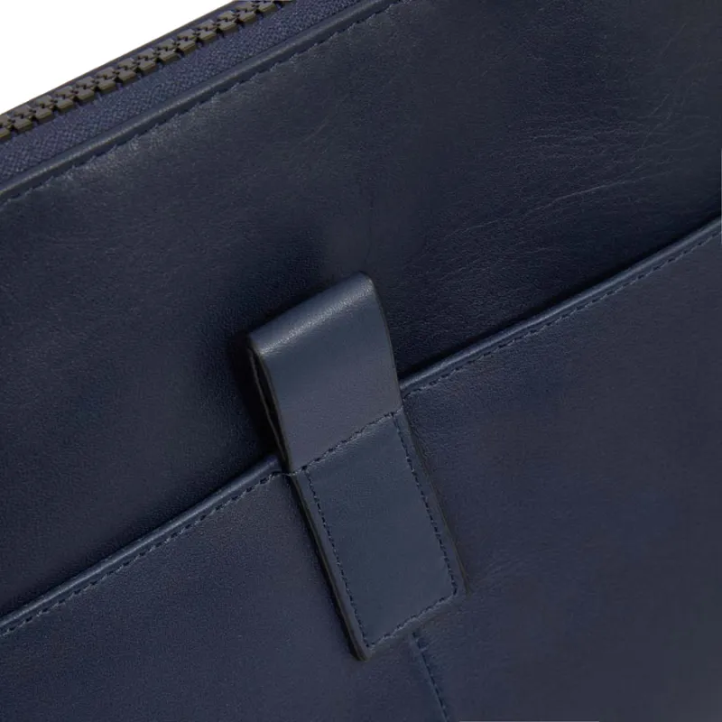 Pochette uomo in pelle porta iPad® Piquadro Finn blu