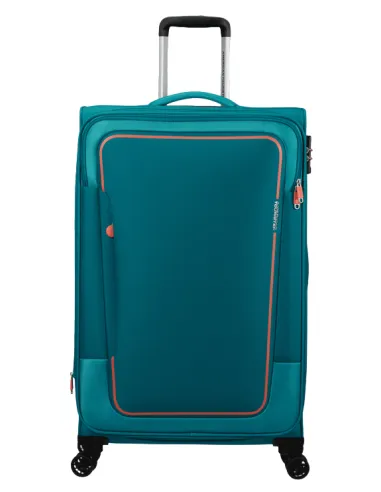 American Tourister Pulsonic großer erweiterbarer Trolley, Stone Teal