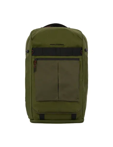 Reisetasche als Rucksack tragbar mit Laptop- und und iPad®-Fächern Piquadro Arne, grün