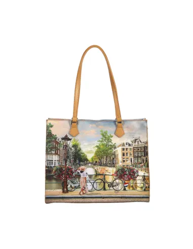 Ynot shopping bag with zip closure, Bicycles