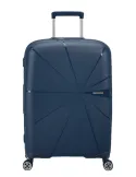 Large expandable trolley with four wheels, blue