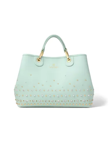 Damen-Tasche mit zwei Griffen Braccialini Jewels, hellblau