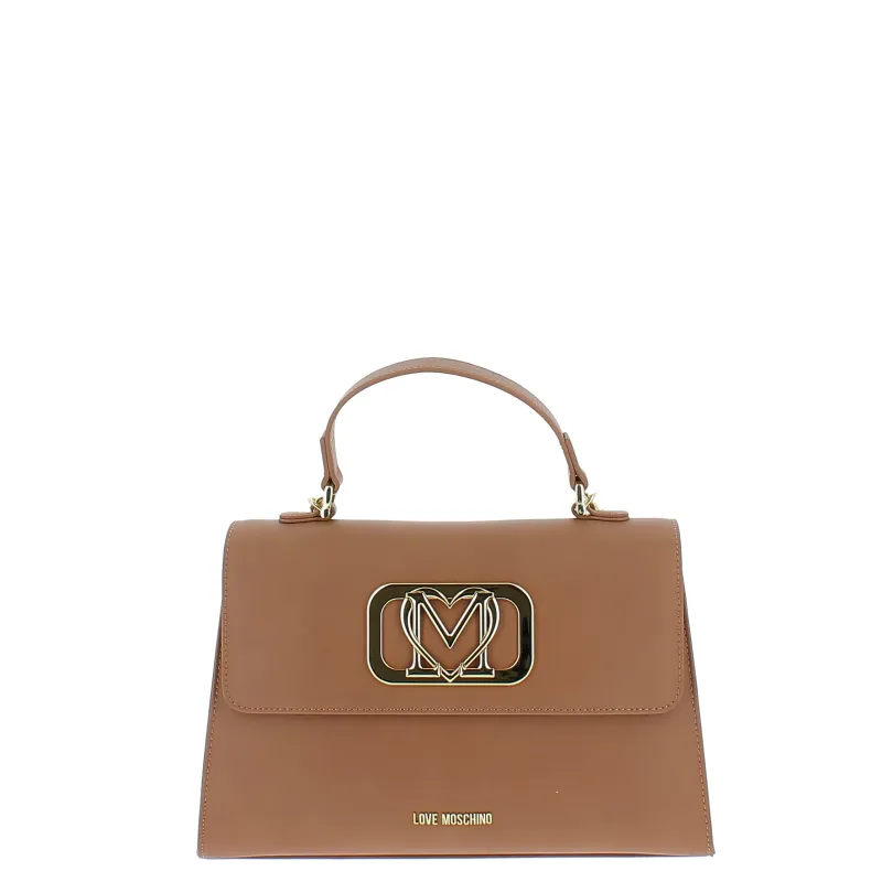 Borsa donna a mano Love Moschino, cammello