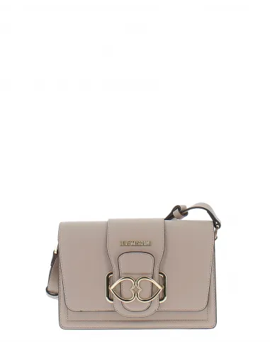 Love Moschino women's cross-body bag with two compartments, nude