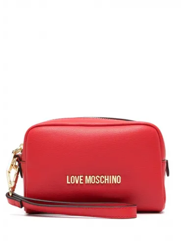 Love Moschino Clutch Bag mit abnehmbarem Henkel, rot