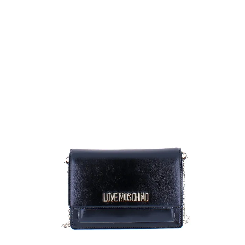 Love Moschino women s clutch bag with chain strap black