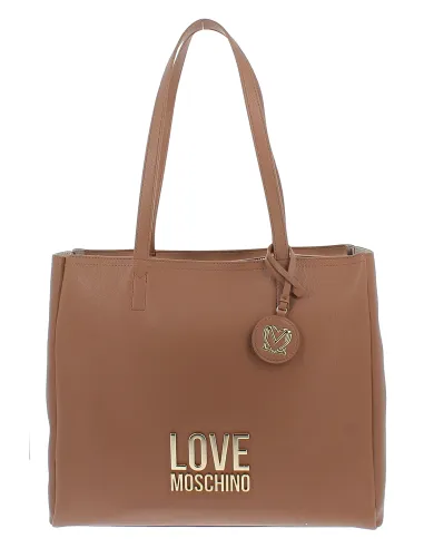 Shopping grande Love Moschino, cammello