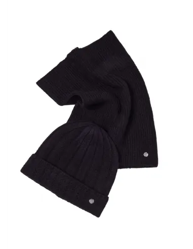 Liu Jo women's hat and neck warmer, black