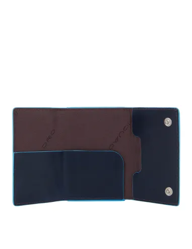 Porta carte di credito in pelle, Piquadro Blue Square