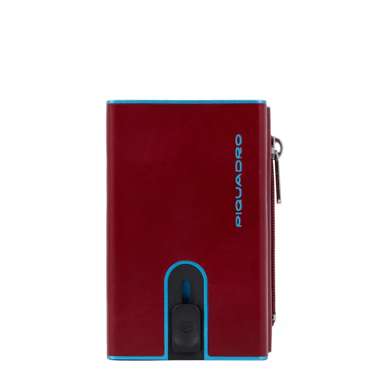 Porta Carte Di Credito BLU, ROSSO da Uomo KLM025F0200QGEPZ7D24