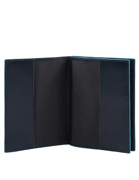 Porta passaporto in pelle con porta documenti rimovibile Piquadro Blue  Square, blu