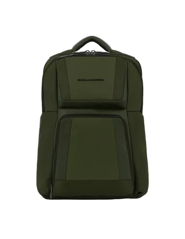 Piquadro Wallaby computer and iPad®Pro 12.9" backpack in recycled fabric, green