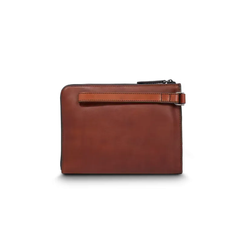 Harli leather clutch bag with handle – MEZI