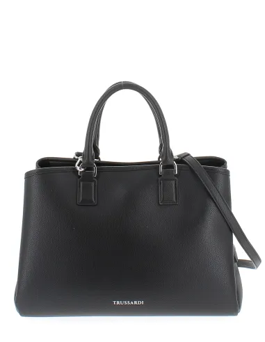 Trussardi New Iris handbag with three compartments, black