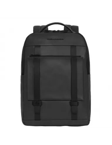 Piquadro David Computer-Rucksack mit zwei Fächern, schwarz