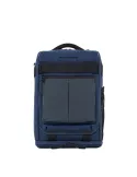 Piquadro Arne Computer and iPad®, LED-backpack in recycled fabric with shoe compartment. blue
