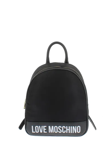 Love Moschino Mittlerer Rucksack aus Nylon, schwarz