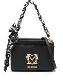 Love Moschino Damentasche mit Henkel mit Foulard, schwarz