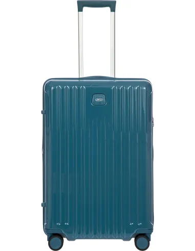 Bric's Positano medium expandable trolley, petrol blue