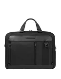 Piquadro Steve 15.6" laptop briefcase with two compartments, black