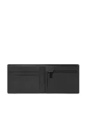 Piquadro Steve small wallet with zipped coin pocket, black