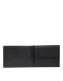 Piquadro Paul men's leather wallet with coin pocket, black