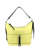 Borsa in pelle Rebelle Eirene Bucket L, lemon