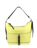 Rebelle Eirene leather shoulder bag, lemon