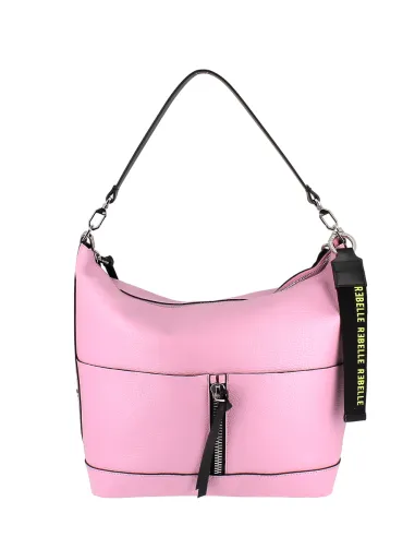 Borsa in pelle Rebelle Eirene Bucket L, lilla