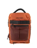 Piquadro Arne Computer and iPad®, LED-backpack in recycled fabric with shoe compartment, orange