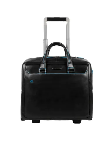 Piquadro Blue Square Wheeled Computer briefcase, black