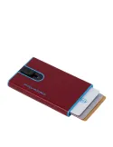 Kreditkartenhalter mit Schiebesystem Piquadro Blue Square, rot