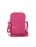 Phone holder with shoulder strap, fuchsia