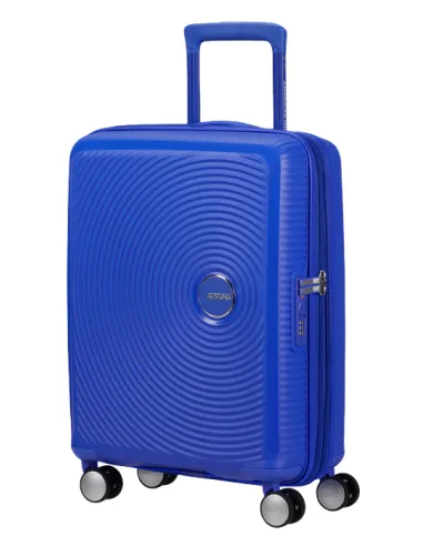 American Tourister Soundbox 55 cm expandable trolley, cobalt blue