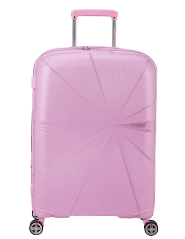 Expandierbarer mittelgroßer Koffer mit Rollen American Tourister Starvibe, metallic pastel lavender