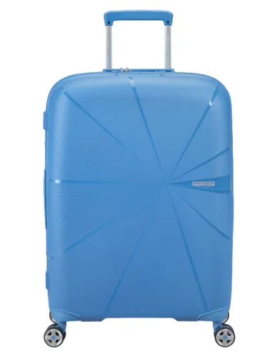 Expandierbarer mittelgroßer Koffer mit Rollen American Tourister Starvibe, Tranquil blue