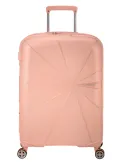 Expandierbarer mittelgroßer Koffer mit Rollen American Tourister Starvibe, metallic peach