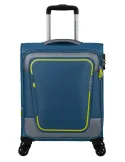 American Tourister Pulsonic expandable cabin trolley, coronet blue